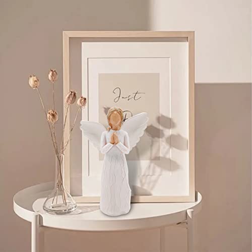 Guardian Angel Figurine, Graduation Memorial Gifts for Her, Best Friend Birthday Gifts for Women, Angel Gift to Express Friendship Sympathy Gratitude Bereavement, Hand-Painted Sculpted Figure