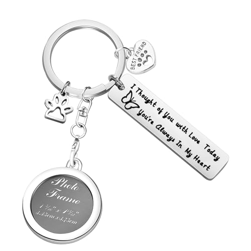 LQRI Pet Dog Cat Memorial Gift Picture Frame Keychain You Were My Favorite Hello And My Hardest Goodbye Sympathy Gift