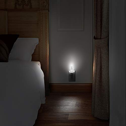 Emotionlite Plug-in Night Light Dusk to Dawn Sensor, Neutral White, 4 Pack | Neutral white sensor night light, great for nursery, bedroom, bathroom, hallway, stairs & kitchen - size: 4 Pack Neutral White