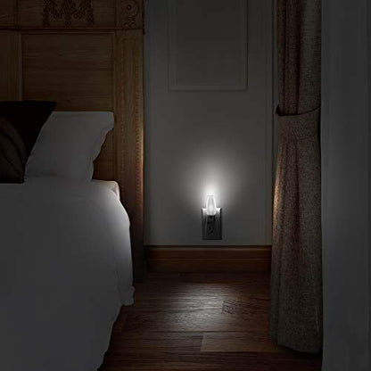 Emotionlite Plug-in Night Light Dusk to Dawn Sensor, Neutral White, 4 Pack | Neutral white sensor night light, great for nursery, bedroom, bathroom, hallway, stairs & kitchen - size: 4 Pack Neutral White