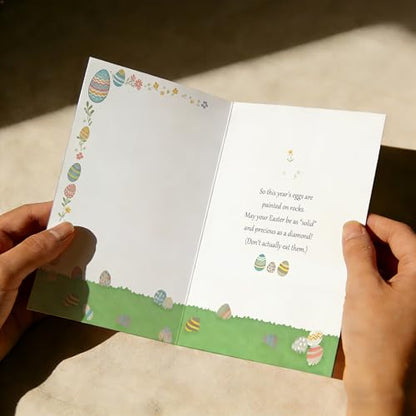 For Friends & Family from Sons Daughters or Coworkers - Funny Easter Egg Hunt Prank Gift Box with Greeting Card - color: QY-45