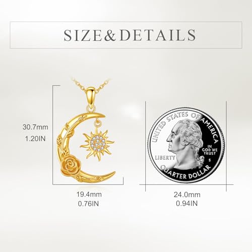 TIGER RIDER Pet Paw Necklace 925 Sterling Silver Cross Infinite love Necklace Pendant Pet Jewelry Gift for Dog Cat Lovers - style: Moon and Sun
