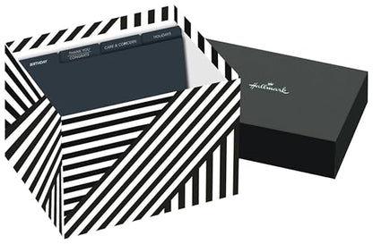 Hallmark Bulk All Occasion Cards, 100-Pack with Organizer (Black Stripes)