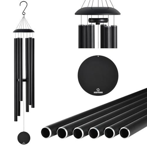 Extra Large Wind Chimes for Outside Deep Tone (62",Black)