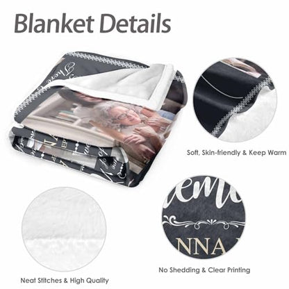 Custom Memorial Blanket with Picture Personalized Sympathy Remembrance Condolences Bereavement Gifts Sympathy Gifts for Loss of Loved One Mother Dad Grandma Grandpa Sister Daughter Friend - color: Design15