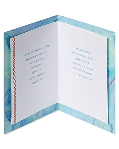 American Greetings Sympathy Card for Loss (Praying That God Will Comfort Your Heart) - color: Faith, Hope, and Love