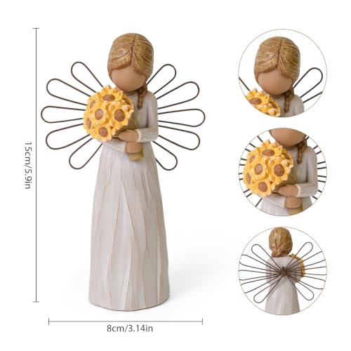 Thinking of You Encouragement Gift for Women,New Beginnings Sunflower Gifts | Inspirational Gifts for Women, Sculpted Hand-Painted Self Care Mental Health Gifts Figurine - color: Encouragement Gift