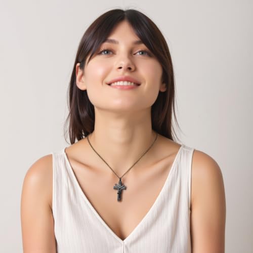 Cremation Jewelry for Ashes Pendant - Cross Urn Necklace with Mini Keepsake Urn Memorial Ashes Jewelry - With Me Always - color: Customize
