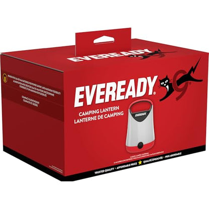 Eveready LED Camping Lantern X-250 (2-Pack), Super Bright Tent Lights, Rugged Water Resistant LED Lanterns, 100 Hour Run-time (Batteries Included), Red and Black - color: Red and Black, size: 2-Pack