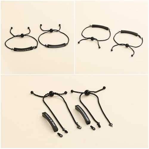 Minicremation Shiny Crystal Cremation Bracelet for Ashes for Women Cube Urn Bangle Locket Ash Holder Memorial Jewelry Bracelet Keepsake Gift - color: 2pcs-black