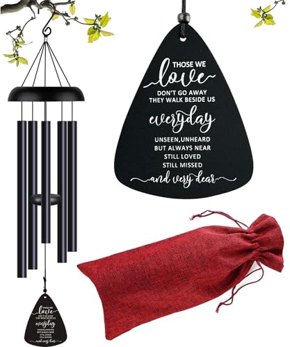 Sympathy Memorial Wind Chimes for Loss of Loved One Prime, Sympathy Gift Baskets Memorial Gifts for Loss of Mother Father, Grief Gifts Bereavement Funeral Gifts Windchimes in Memory of A Loved One - size: 32 inch