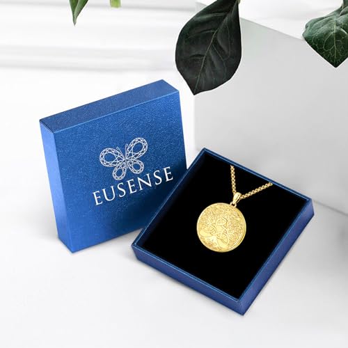 Picture Locket Necklace for Women Men Rose 14K Real Gold 925 Sterling Silver Jewelry Heart Locket Necklace that Holds Pictures Tree of Life Viking Wolf Celtic Knot St Christopher St Michael Pendant - color: I2-8-Celtic Locket-Gold