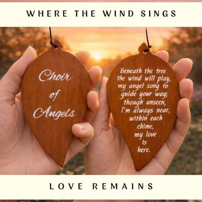 Angel Memorial Wind Chimes for Loss of Loved One with Sympathy Card & Journal | Angel windchimes in Memory of a Loved one | Sympathy Gifts for Loss of Mother/Dad/Husband | Bereavement Gifts | 34"