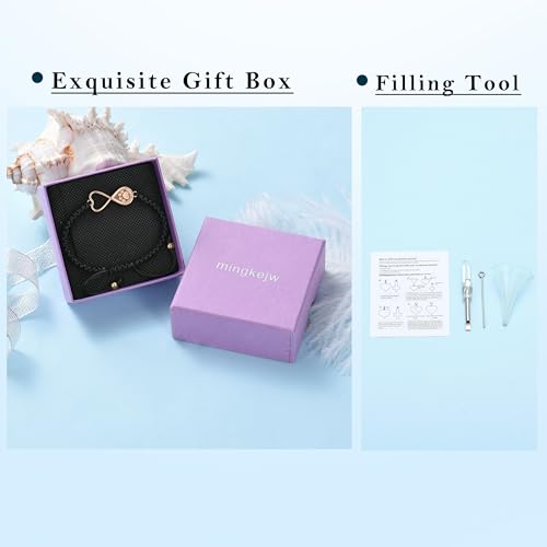 Infinity Heart Urn Bracelet for Ashes Paw Print Cremation Jewelry Stainless Steel Adjustable Braided Rope Bangle Bracelets Keepsake Memorial Jewelry for Loved Ones with Fill Tool - color: Rose Gold