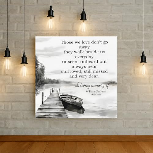 KiKiLuna Personalized In Loving Memory Square Canvas Wall Art - color: Design 6