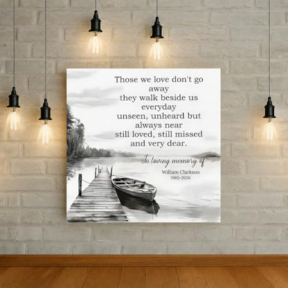 KiKiLuna Personalized In Loving Memory Square Canvas Wall Art - color: Design 6