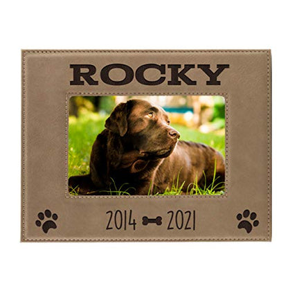 My Personal Memories Customized Dog Loss Memorial Pet Remembrance Picture Frame (Tan) - color: Tan
