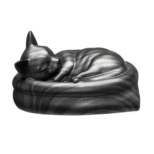 Cat Urn Small Pet Urn for Cat Ashes - Stylish Cat Urns for Ashes, Premium Quality Pet Urns for Cats(Black) - color: Black