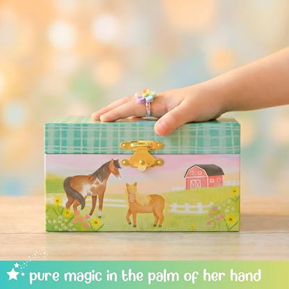 Giggle & Honey® Musical Horse Jewelry Box for Girls | Music Boxes for Little Girls, Toddler Jewelry Box for 4 Year Old Kids, Toys for Toddlers, Birthday Gifts for Kids 5-9 Years - style: Horse
