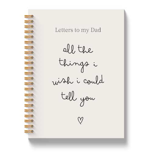 JLLBF Memorial Gifts for Loss of Dad Spiral Notebook 5.5x8.3in | Sympathy Gifts Notebooks for Loss of Father, Remembrance Condolence Grief Gift, Letters to My Dad Journal Notebook - color: Letters To Dad 02