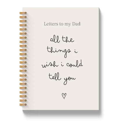 JLLBF Memorial Gifts for Loss of Dad Spiral Notebook 5.5x8.3in | Sympathy Gifts Notebooks for Loss of Father, Remembrance Condolence Grief Gift, Letters to My Dad Journal Notebook - color: Letters To Dad 02