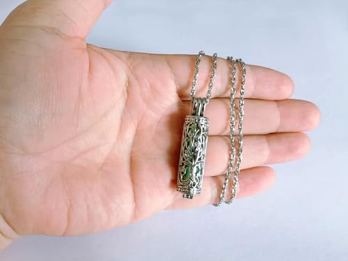 YOUFENG Urn Necklaces for Ashes Urns for Human Ashes Memorial Cremation Urn Locket Stainless Steel Keepsake Ashes Jewelry - style: Forever