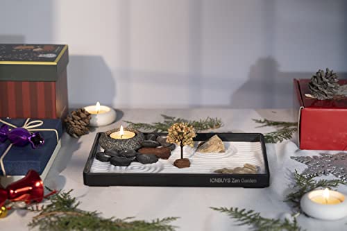 Handmade Pebble Tea Light Candle Holder Handcrafted Tealight Holder for Zen Garden, Altar, Mantle, Desk, Table, Shelf
