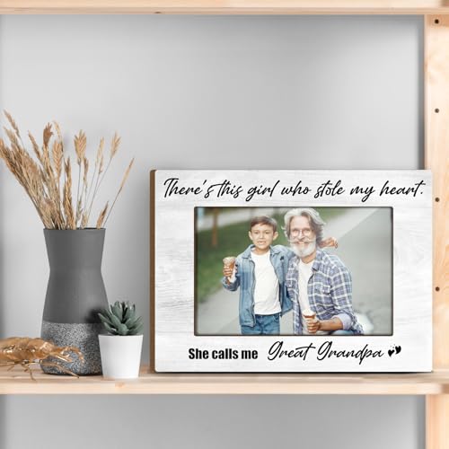Great Grandpa Gifts Wooden Picture Frames Gift for Fathers Day Picture Frames for Desk Great Grandpa Gift of Fathers Day Modern Picture Frames Great Grandpa Picture Gifts Picture Frame 4x6 - Jk0257 - color: XK16