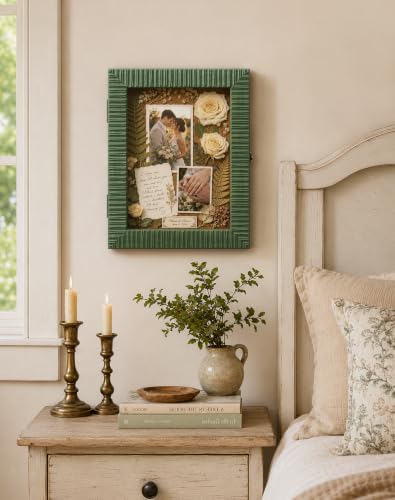 8x10 Boho Shadow Box Frame for Botanical Specimens Plant Print,Sage Green - color: Sage Green, size: 8x10