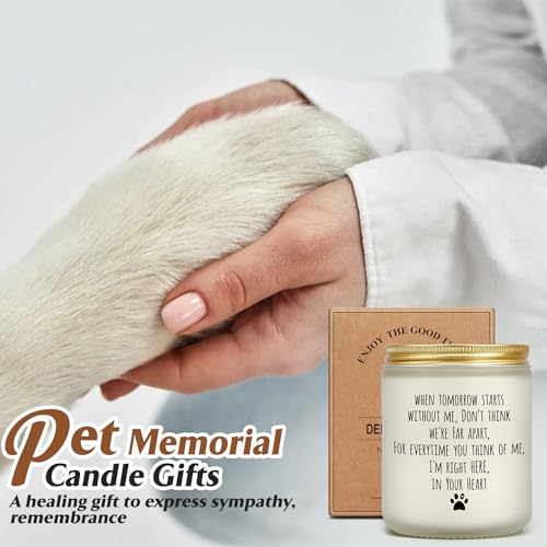 Dog Memorial Gifts for Loss of Dog, Pet Loss Sympathy Gift for Cat | Dog Passing Away Gifts, Pet Memorial Bereavement Present, Remembrance Condolence Grieving Candle for Dog Death, Lavender
