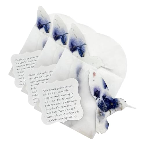 Purple Hummingbird Gift Tags with Wildflower Seeds - 24pcs Writable Gift Wrap Tags for Funeral Favors, Sympathy Gifts & Celebration of Life Keepsake (Pack of 3) - color: Purple Hummingbird, size: 24 Count (Pack of 3)