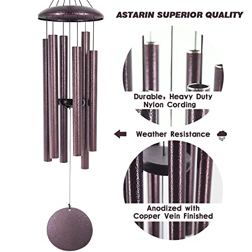 ASTARIN Wind Chimes Deep Tone, 36 Inch Large Metal Windchimes Outdoor - size: 36" Bronze