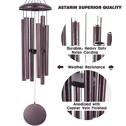 ASTARIN Wind Chimes Deep Tone, 36 Inch Large Metal Windchimes Outdoor - size: 36" Bronze