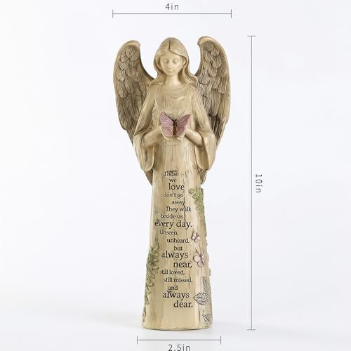 Ivy Home Standing Angel with Butterfly Garden Statuary