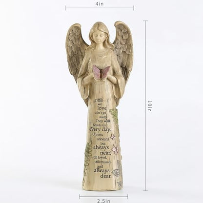 Ivy Home Standing Angel with Butterfly Garden Statuary