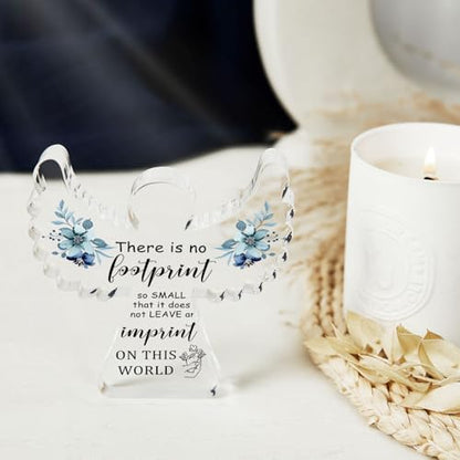 Sympathy Gifts, Miscarriage Gifts for Mothers, Remembrance Gift, Remember Me Grieving Present, Baby Footprint Memorial Angel Acrylic Decor, Funeral in Memory of Loss of Baby, Infant Loss Sympathy Gift - style: 032