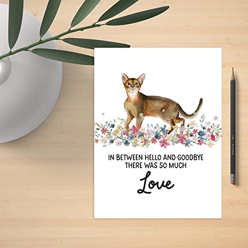 Andaz Press Jumbo Pet Sympathy Card with Envelope, Sorry For Your Loss Card, Abyssinian Cat, Pet Loss, Cat Grief Bereavement Card with Big Blank Space to Send to Friends, Family, 8.5" x 11", 1-Pack - color: Abyssinian Cat