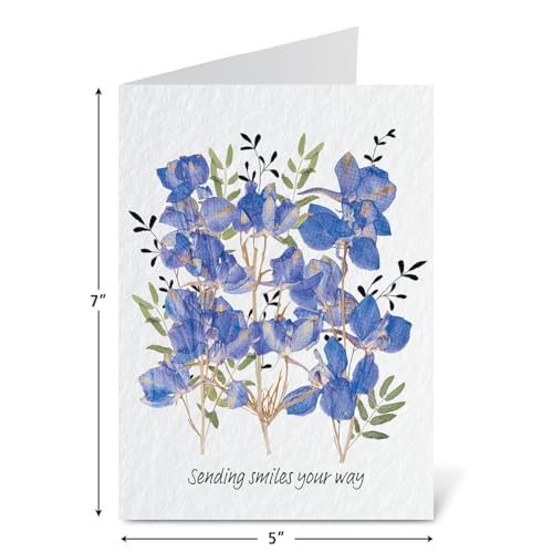 Current Thinking of You Cards | Pressed Flowers, 20 Count, 10 Designs, 5" x 7" Folded, Envelopes Included, Value Pack - style: Pressed Flowers