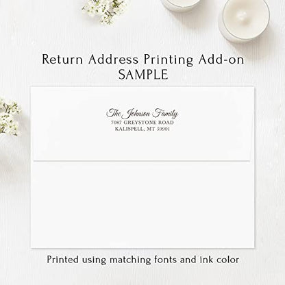White Floral Cherry Blossom Sympathy Thank You Cards, Blue-Gray & White