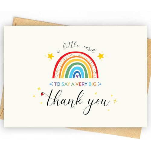 Hqulpr 25 Pack 350GSM | Thank You Cards | Thank You Cards with Envelopes | Baby Shower & Wedding - color: S1- A Big Thank