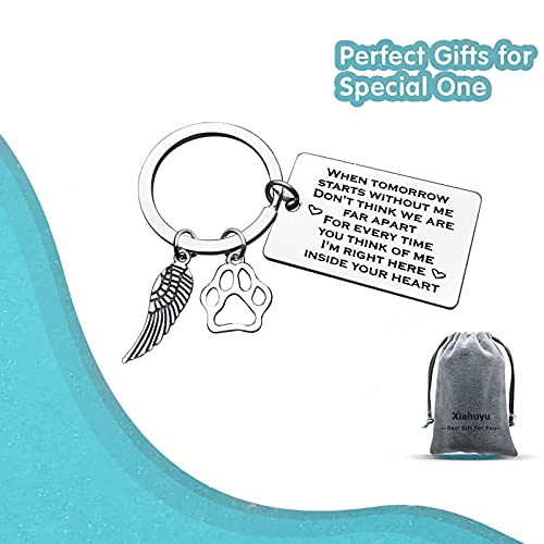 Xiahuyu Pet Memorial Gifts Keychain Pet Loss Gifts Loss of Dog or Cat Memorial Gift Remembrance Gift In Memory of Dog Cat Sympathy Keychain for Loss of Pet