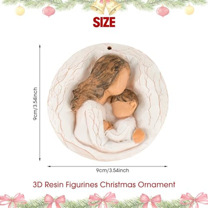 3D Mom Christmas Ornament 2026, Mom Birthday Gifts - Mother and Kid Figurine Gifts for Christmas Tree - Mother's Day for Mother with Toddlers - style: Mom & Baby