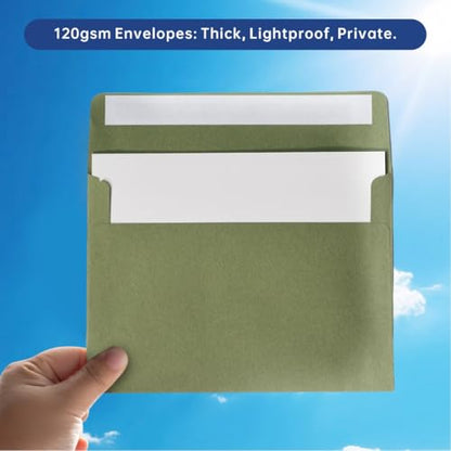 A2 Sage Green Envelopes 4x5.5 80 Pack, Self Seal for Boho RSVP & Thank You - color: Sage Green, size: 80 Pack A2 (4.33x5.75in) Envelopes