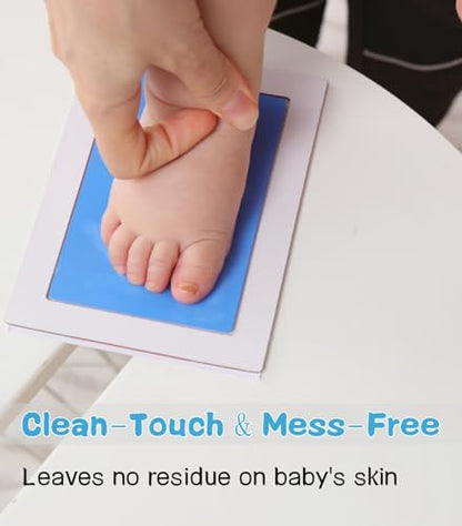 Baby Hand and Footprint Kit,Inkless Print Kit,Safe Non-Toxic for Baby - color: Blue
