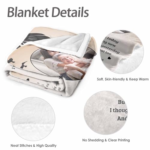 Custom Memorial Blanket with Picture Personalized Sympathy Remembrance Condolences Bereavement Gifts Sympathy Gifts for Loss of Loved One Mother Dad Grandma Grandpa Sister Daughter Friend - color: Design9