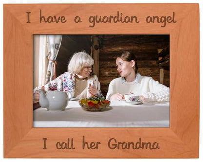 ThisWear Bereavement Grandma Have Guardian Angel Wood Frame - Landscape 5x7 - size: 5x7 Photo - Landscape
