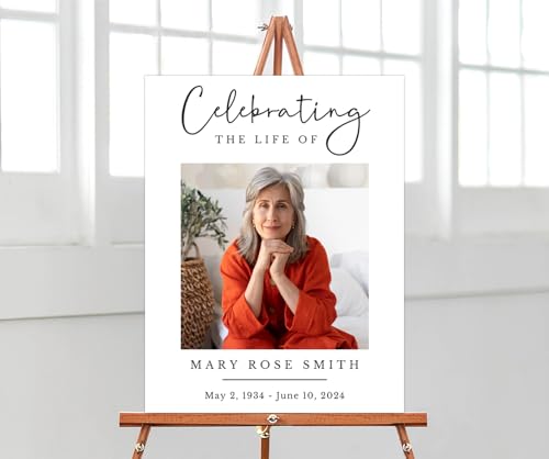 Celebration Life Sign, Personalized Funeral Sign, Custom Memorial Sign, In Loving Memory Sign, Funeral Welcome Sign, Celebration of Life Welcome Sign, Celebration Life Poster -10 - color: Backgrund#10