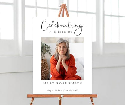Celebration Life Sign, Personalized Funeral Sign, Custom Memorial Sign, In Loving Memory Sign, Funeral Welcome Sign, Celebration of Life Welcome Sign, Celebration Life Poster -10 - color: Backgrund#10