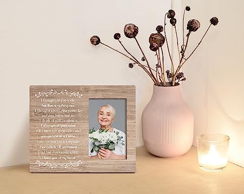 Orchroma Memorial Picture Frame,In Memory of Loved One Gifts,Bereavement Condolences Gifts,I Thought of You Today,4x6 Photo Frame - color: I Thought of You Today