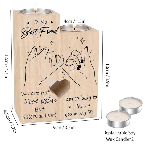Sympathy Gifts for Loss of Loved One, Bereavement Candle Holders, Memorial Gifts for Best Friend, Sympathy Gift for Grieving Friend, Friendship Remembrance Decor with 2 Candle Slots